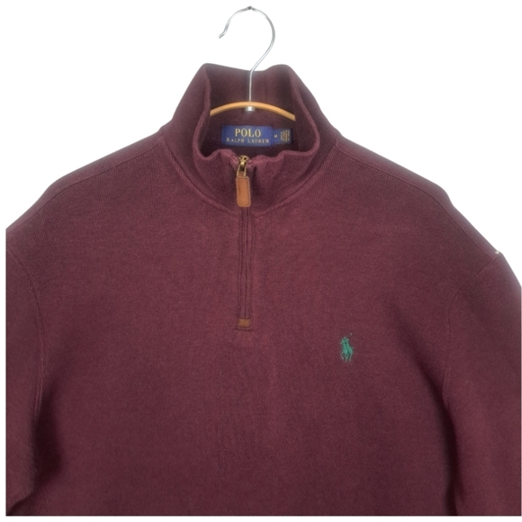 Polo Ralph Lauren Double Knit 1/4 Zip Men's M Pullover Sweater/Sweatshirt - Picture 5 of 11